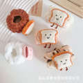 Cartoon Cute Toast Rice and vegetable roll Face Wrist Female Wash Hands Do Not Drip Prevent Cuffs from Getting Wet Water Absorbent Bracelet Hair Band.