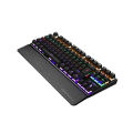 Backlit Mechanical Gaming Keyboard Blue Switch 87 Keys Ergonomic Keyboard Suspended Keys with Hand Wrist(Black). 