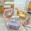 GC LED Night Light Cute TV Painting Design Learning Table Lamp USB Charging 2-Level Lighting Mini Desktop Light Birthday Gift. 