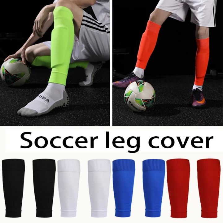 1 Pair Men's Leg Warmers Football Sports Sock Adult Shin Guard Calf Socks Children's Leg Brace Sock Compression Protection Gear Protective Gear