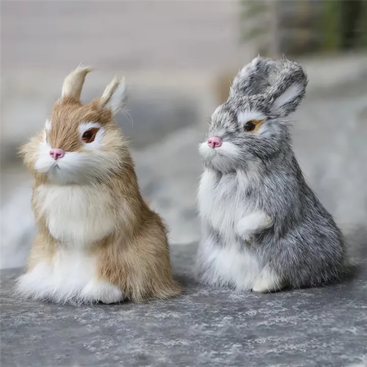 Realistic%20Faux%20Bunny%20Fur%20Model%20Animal%20Figurine%20Decor%20Simulation%20Bunny%20Fur%20A%20-%20Image%202
