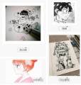 RHS Online 6PCS UNI Drawing Pen Ultra Fine Line Marker Black Ink 005 01 02 03 05 08 Micron Sketch Pen Art Supplies.