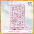 Cartoon 3D Sticker. 