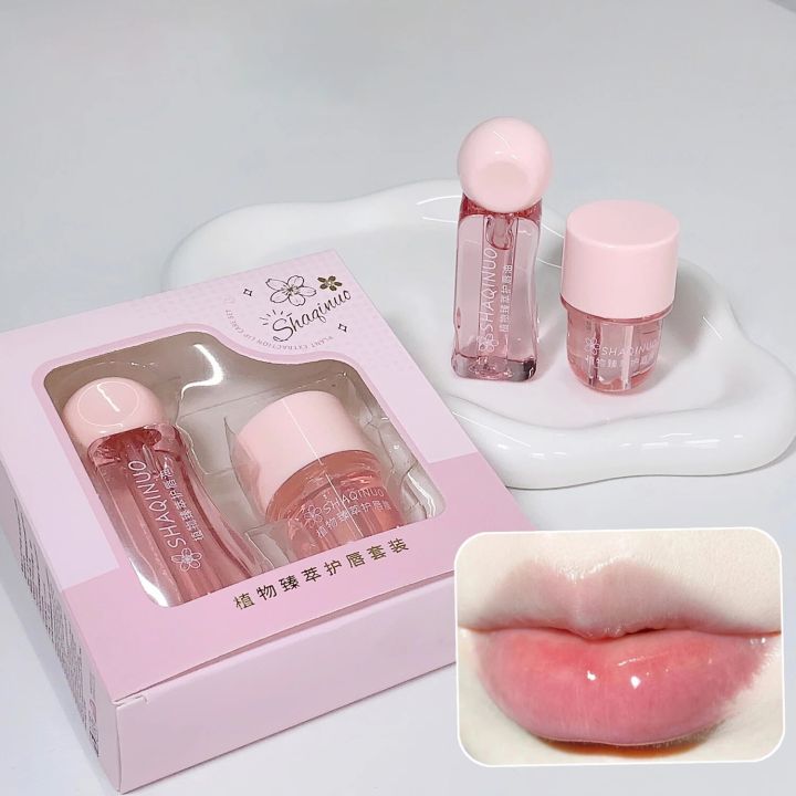2Pcs/Box%20Lightweight%20Water%20Light%20Lip%20Oil%20Night%20Lip%20Mask%20Set%20Moisturizing%20Hydration%20Fade%20Liplines%20Lip%20Care%20Serum%20Primer%20Cosmetics%20-%20Image%205