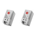2X Mechanical Thermostat, KTO011 0-60Celsius Adjustable Compact Normally Close(C) Temperature Controller Switch,Red.