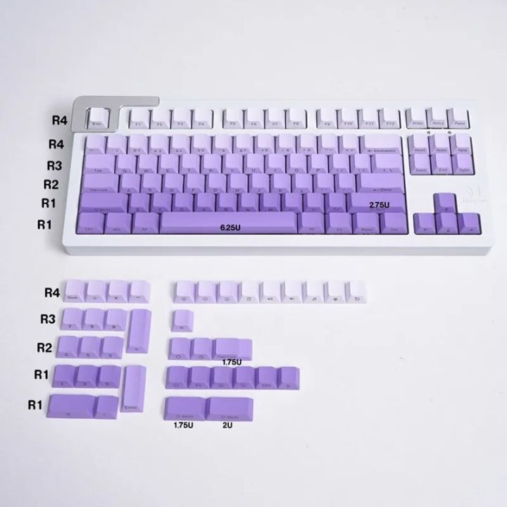 Dye%20Sublimation%20Purple%20Gradient%20Keycaps%20Top/Side%20Engraved%20PBT%20Material%20125%20Keys%20Cherry%20Profile%20For%20Mechanical%20Keyboard%20Keycaps%20-%20Image%207