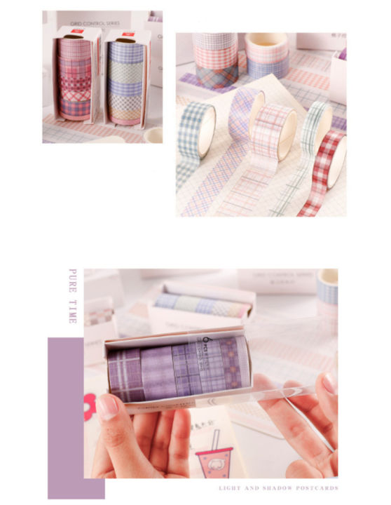 RHS%20Online%206%20Rolls/Set%20Washi%20Tape%20Lattice%20Decorative%20Masking%20Tapes%20Sticky%20Paper%20Tape%20for%20Journals%20Diary%20DIY%20Crafts%20Gift%20Wrapping%20-%20Image%207