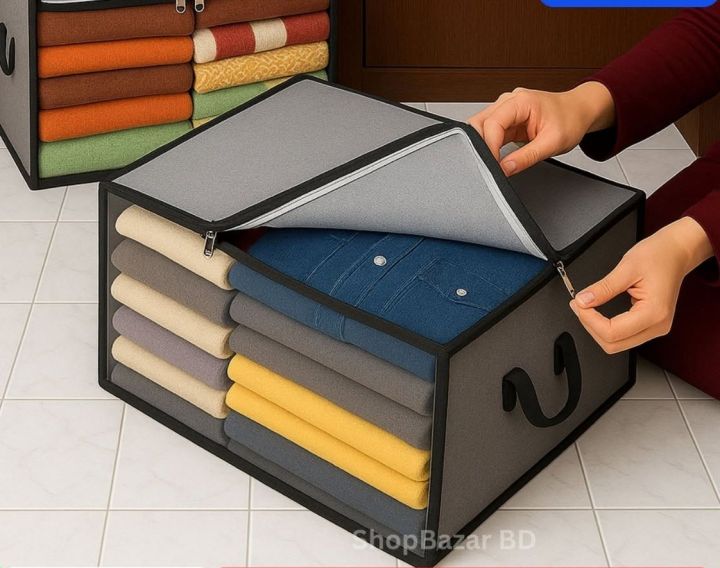 Large Capacity Cloth Storage Bag, Foldable Smart Quilt Storage Organizer Bags , Clothing Storage Bag .