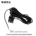 Wofea 5m Wired Door Sensor NdFeB Magnetic Sensor Switch For Open Detector Iron Gate Suitable Waterpoof Outdoor Indoor Using.