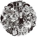 10/30/50PCS Retro Gothic Style Black and White Stickers DIY Bike Travel Luggage Guitar Laptop Waterproof Classic Kid Toy Sticker. 