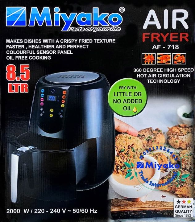 Miyako 8.5 Liter Air Fryer AF-718 Digital Touch Control Panel