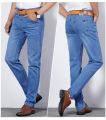 2019 Summer New Men blue/Light Jeans Business Casual Stretch Slim Denim Jeans Light Blue Trousers Male Brand Pants Plus Size. 