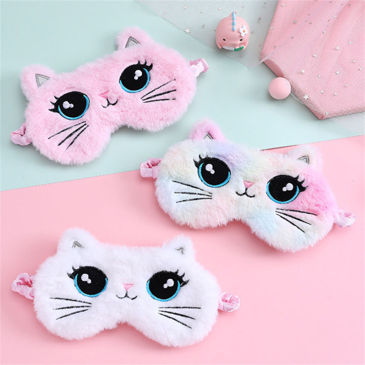 Kids Cat Aid Eyes Patch Travel Eye Cute Plush  Sleeping