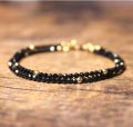 Black Crystal Tourmaline Bracelet, Empath Protection Bracelet for Women, Dainty Black Tourmaline Jewelry,. 
