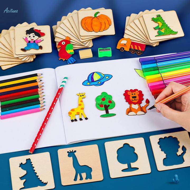 Kids%20Drawing%20Stencils%20Painting%20Templates%20Chalk%20Stencils%20for%20Notebook%20Diary%20Journal%20-%20Image%208