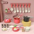 32 Pieces Kids Pretend Kitchen Cookware Appliance Pretend Play Toy Canned Toy Kitchen Accessories Playset for Toddler Birthday Gift Children. 