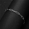 【Daily Necessities For Anyone Store】Men Chain Bracelet Stainless Steel Paperclip Link Chain Bracelet for Men Women Punk Wrist Jewelry Braslet. 
