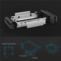 2X 1106SS 5.25 Trayless Hot Swap Mobile Rack CD-ROM 3.5 Inch Internal SATA Hard Drive SSD Adapter - Black.