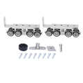 1 Pair 8 Wheels Sliding Door Rollers Hardware Hanging Silent Rail Wheel. 