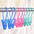 12pcs/set Windproof Clothespins Plastic Laundry Clip Portable Bra Socks Hanger hook quilt clothing clip Hanging Rope Clothes Peg. 
