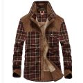 Winter Shirt For Men Thick Warm Fleece Shirts Plaid Pure Cotton Mens Shirt Long Sleeves Camisa Masculina Plus Size M-3XL. 