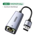 UGREEN USB Ethernet Adapter USB 3.0 Network Card to USB RJ45 Lan for PC Windows 10 Xiaomi Mi Box 3/S Nintend Switch Ethernet USB.