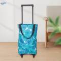 Foldable Shopping Bag Luggage Trolley Large Capacity Portable Grocery Cart Collapsible Grocery Bag Foldable Trolley Tote Bag for Home Travel. 