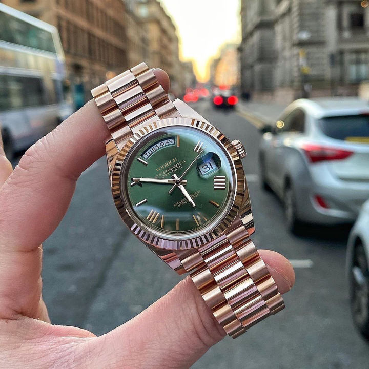 Deluxe Glow Watch Pointer Watch Round Green Foreign Trade Double Calendar Quartz Men's Watch Drop Shipping