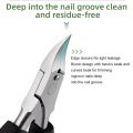 Professional Toe Nail Clippers Cutter ingrown toenail tool Thick Nail Dead Skin Dirt Remover Super Sharp Curved Blade Nail Tools. 