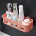 soap holder organizer lagayan ng sabon pang ligo soap organizer Plastic Bathroom Storage Shelf Wall Hanging Multifunct Self Adhesive Bathroom Cosmetic Shelf Rack Shower Shampoo Soap Organizer. 
