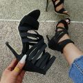 Pumps Women Shoes High Heels Women Sandals 2021 Zipper New Fashion Summer High Heels Ladies Peep Toe Shoes Women Pumps.
