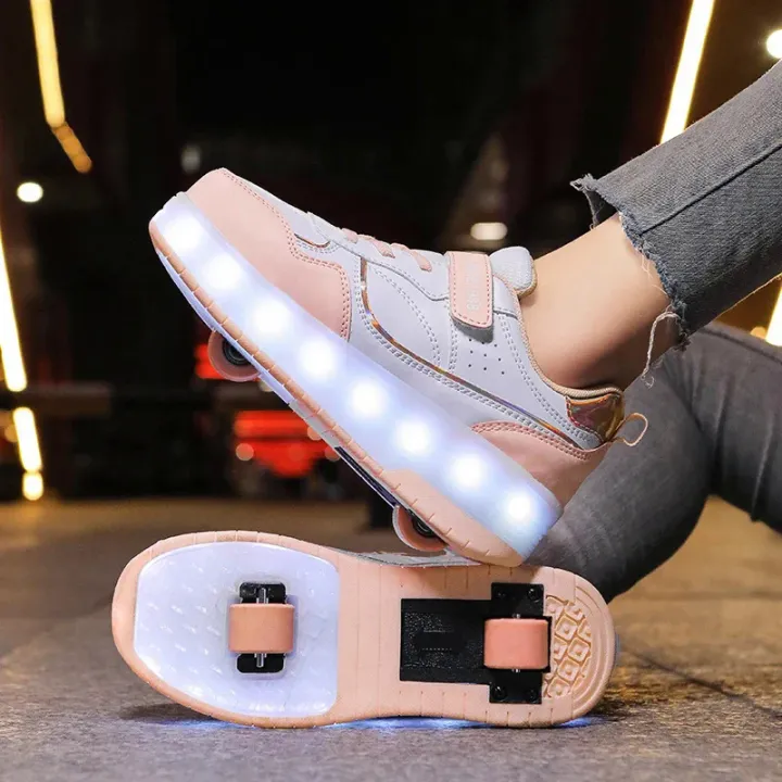 Roller%20Skate%20Shoes%20Boys%20Girls%20Kids%20Gift%202%20Wheels%20Sneakers%20Fashion%20Sports%20Casual%20Children%20Women%20Lighted%20Led%20Flashing%20Brand%20Boots%20-%20Image%203