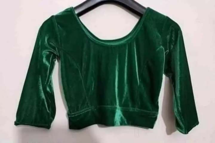 Velvet%20Blouses%20Best%20Qualityfull%20Three%20Quarter%20Sleeves%20For%20Women.%20-%20Image%207