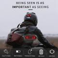 JAERBEE LED Helmet Light,Motorcycle Helmet Brake Light Rechargeable Bike Rear Red Safety Warning Light for Night Riding.