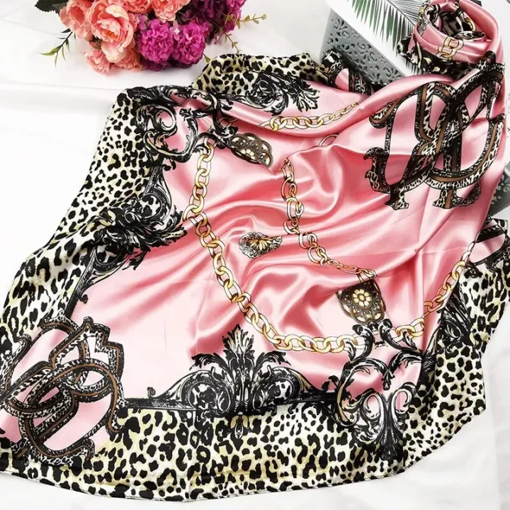 90cm%20Neckerchief%20Silk%20Satin%20Women%20Hijab%20Scaves%20Fashion%20Floral%20Print%20Headband%20Neck%20Scarfs%20Female%20Square%20Shawls%20Scarfs%20For%20Ladies%20-%20Image%204