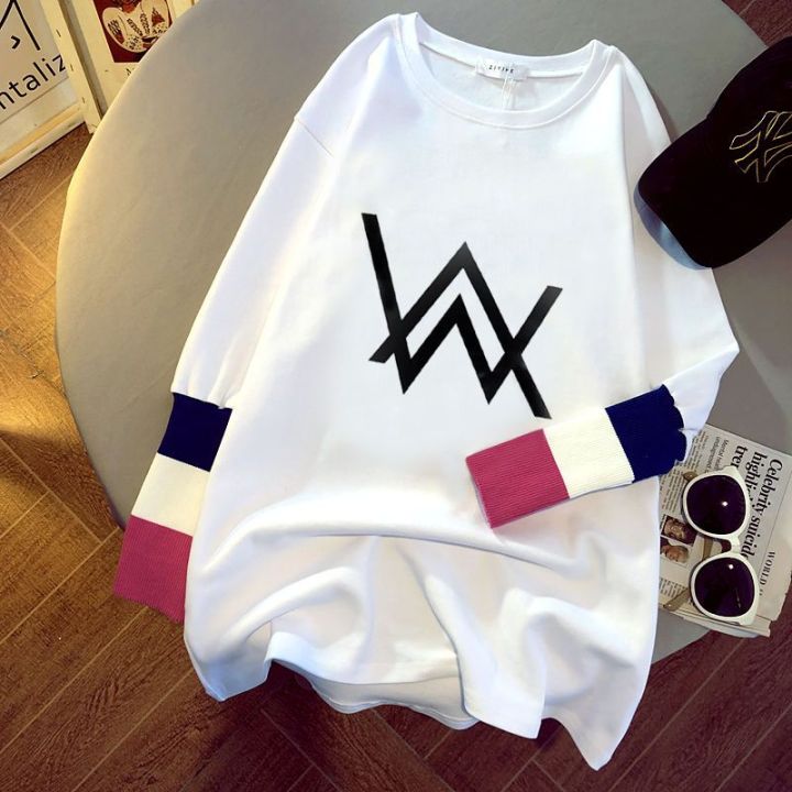 Couple%20Stitching%20Fake%20Two-Piece%20Mid-Length%20Long%20SleeveTWomen's%20T-shirt2023Spring%20and%20Autumn%20New%20Korean%20Style%20Loose%20Bottoming%20Shirt%20Top%20-%20Image%208