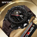 SANDA 6137 2024 Top Brand Men's Watches 5ATM Waterproof Sport Military Wristwatch Quartz Watch for Men Clock Relogio Masculino. 
