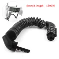 Durable 4-Digit Combination Motorcycle Helmet Lock Chain – Anti-Theft, Portable Steel Cable for Bikes, Scooters, Strollers (2m Stretchable, Keyless Security).