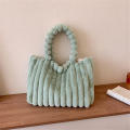 Fluffy Tote Bag Faux   Shoulder Purse Plush Handbag Winter Soft Fuzzy Top Handle Handbag Puffer Hobo Bag. 