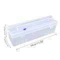 1 PC Cling Wrap Cutter Crystal Food Wrapping Plastic Dispenser Film Roll Plastic Food Wrap Dispenser Cutter Cutter Box Food Wrapping Cling Film Food grade PE film. 