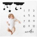 Newborn Baby Monthly Growth Milestone Blanket Photography Props Background Cloth DIY Infant Photo Accessories Fotografia.