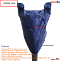 Full Water Resistant Universal Light Weight (7 Feet) Bike Dust Cover with Storage Bag-Black & Blue (Standard)).