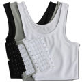 【Happy childhood memories】（NEW）Casual Breathable Short Chest Breast Binder Vest Tops Binder Underwear Tank Bandage Breathable Side Hook. 