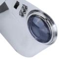 40x LED Pocket Magnifier Jeweller Eye Glass Loop Lens Magnifying Loupe UV Light. 