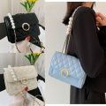 Diamond Lattice Chain Pearl Ladies Shoulder Bag. 