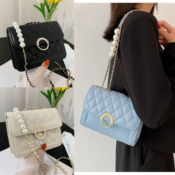 Diamond%20Lattice%20Chain%20Pearl%20Ladies%20Shoulder%20Bag%20-%20Image%207
