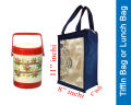 Lunch Bag Tiffin Bag Hotpot Bag For Men Women Big Chamber Bag Hand Bag Tiffin Carrier Bag Tiffin Box Bag Kaporer Bag Handicrafts Bag Men Tiffin Bag - Box. 