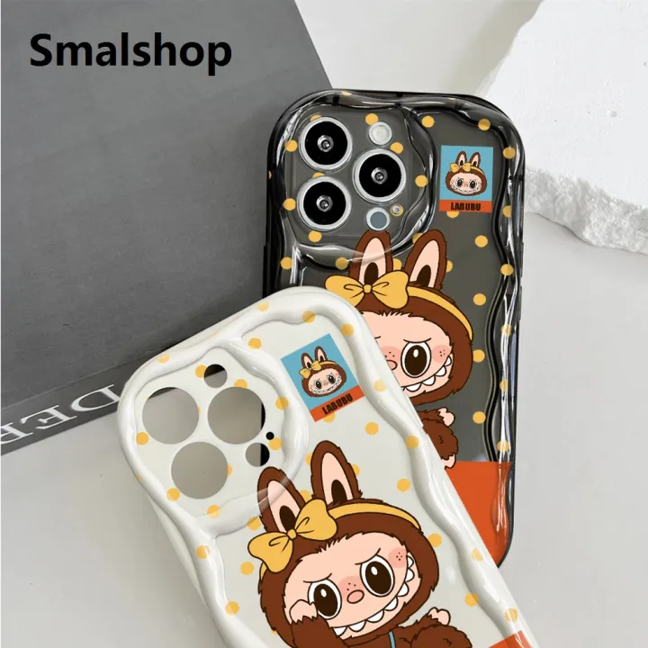 Smalshop%20Hontinga%20for%20Redmi%20Note%2010%205G%20Xiaomi%20Poco%20M3%20Pro%204G%20Back%20Cover%20Cute%20Labubu%20Phone%20Case%20Cream%20Texture%20Wavy%20Edge%20Soft%20Mobile%20Cover%20-%20Image%205