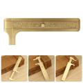 Pocket 80mm Mini Brass Sliding Ruler Gauge Vernier Calip Metal Calipers Gauge Micrometer Measurement Tool Office School Supplies.