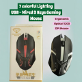 7-Color Breathing RGB lights DPI button USB Wired Gaming Mouse – Ergonomic Optical Mouse for Home, Office & Business Use. 